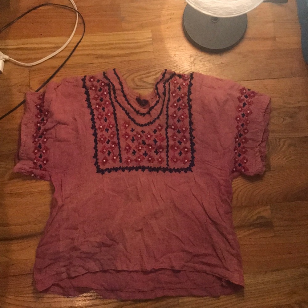 pink bohemian top